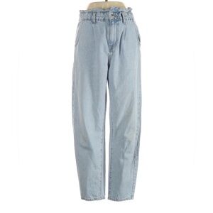 Zara women’s size 4 High-Waist Light Wash Paperbag Mom Jeans